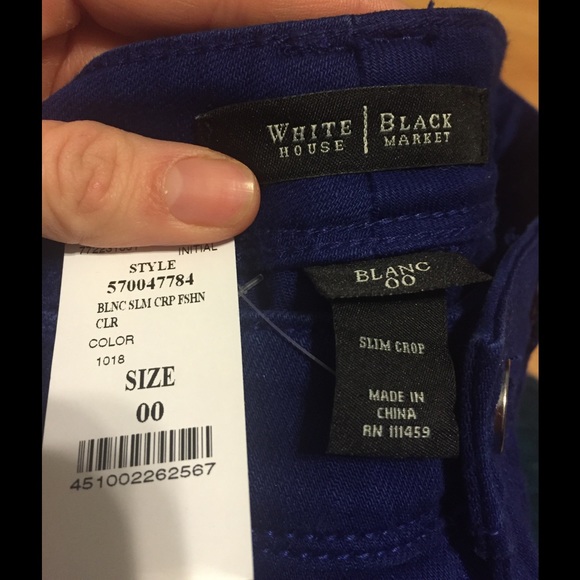 White House black market slim crop purple jeans - Picture 2 of 2