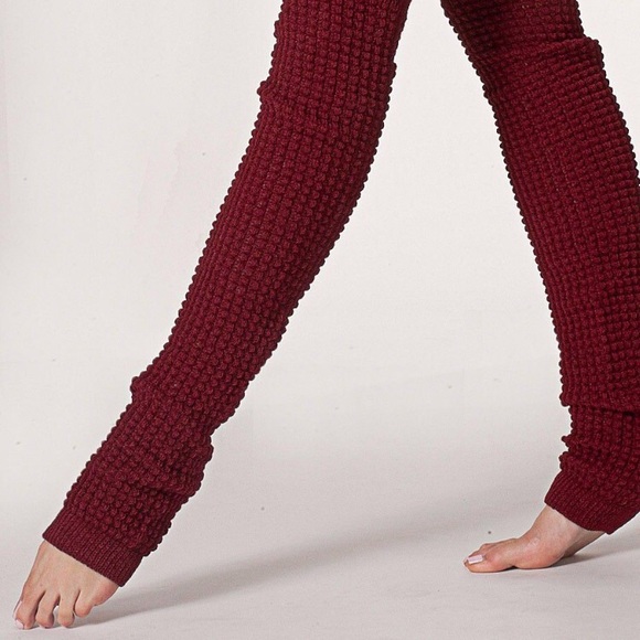 American Apparel dark brown leg warmers