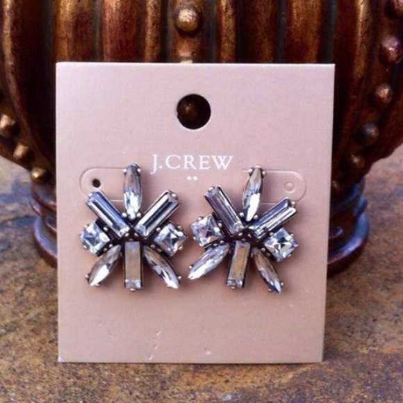 J. Crew Factory Jewelry - J Crew Factory Starburst Clear Crystal Earrings