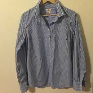 J Crew striped Haberdashery shirt - blue, Tall L