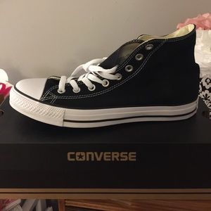 Black high top converse sneaker-size 11 woman