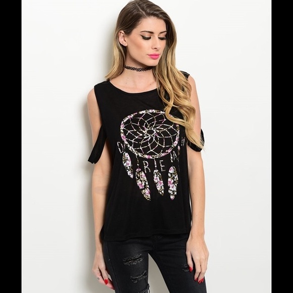 Boutique Tops - Black dream catcher tank FINAL PRICE!!!