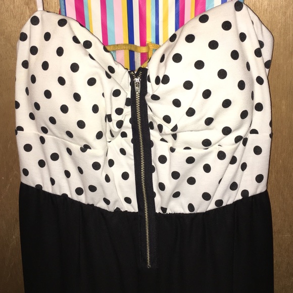 Strapless high-low dress