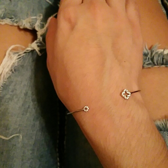 Jewelry - Rhodium skiny paved CZ bracelet