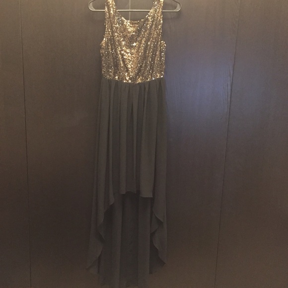 Forever 21 gold sequin/black dress
