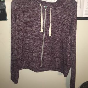 Maroon American eagle zip