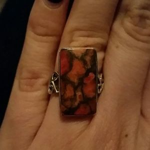 Sterling Silvet Gemstone Ring