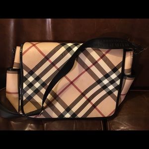 Burberry messenger/diaper bag