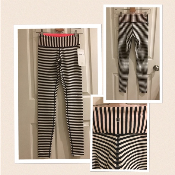 Lululemon Stripe Wunder Under leggings size 4 XS