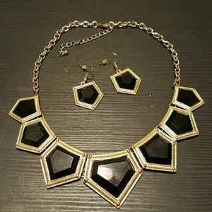 Black & Gold Statement Necklace