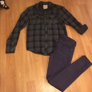 44MM plaid button up