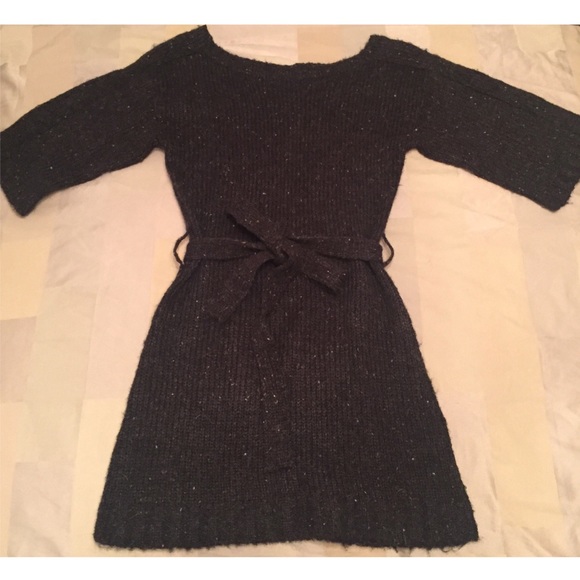 Three-quarter Sleeve Mini Sweater Dress/Tunic - Picture 1 of 2
