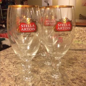 6 Stella Beer Glasses