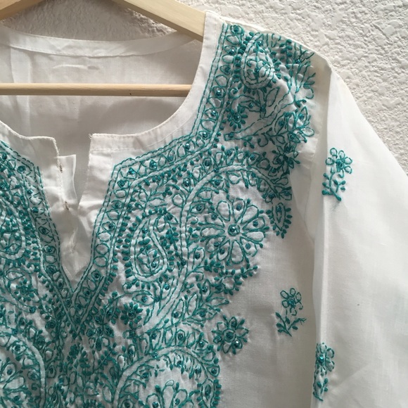 NWT hand embroidered tunic (handmade in India) - Picture 2 of 4
