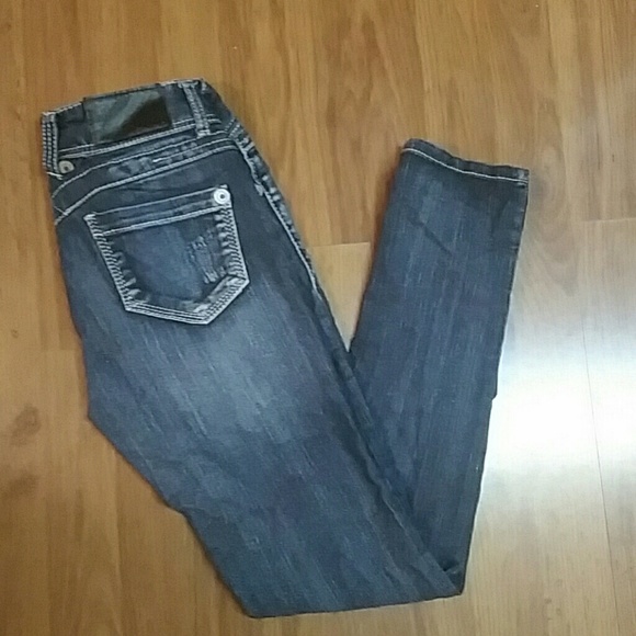 Dark wash skinny jeans!