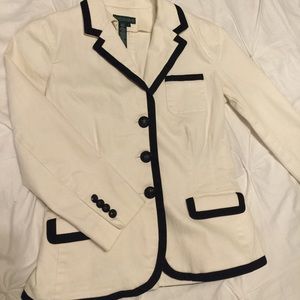 Ralph Lauren White Denim Blazer