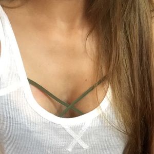💥BOGO 1/2 OFF💥 ARMY GREEN CAGED BRALETTE