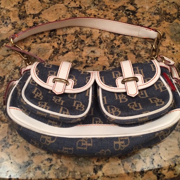 Dooney & Bourke Denim and White leather bag