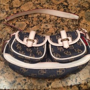 Dooney & Bourke Denim and White leather bag