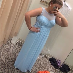 Gorgeous Tiffany blue sheer top gown / prom dress