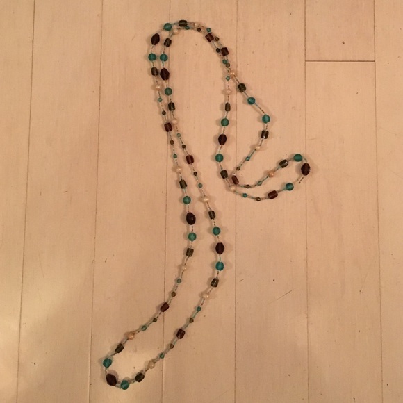 Pretty brown and blue necklaces