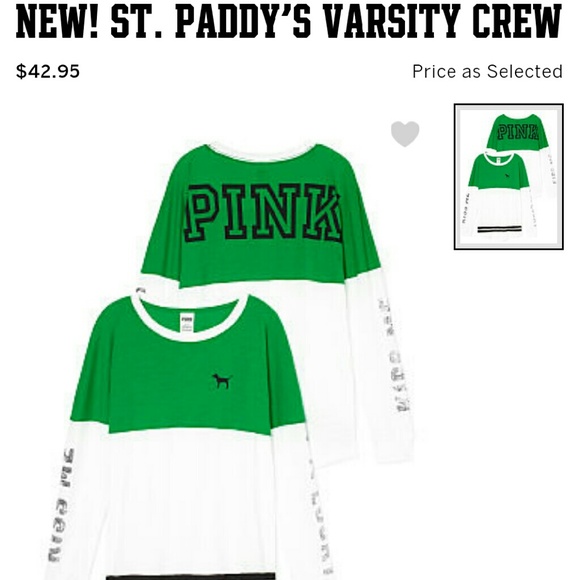 PINK BRAND NEW FOR ST. PATRICK'S DAY