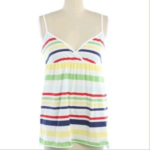 Gap Multicolored Striped Strappy V-Neck Tank