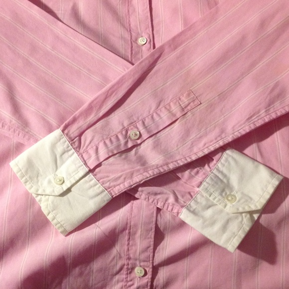 Price drop! EUC GAP pink stripe dress shirt sz6 - Picture 3 of 4