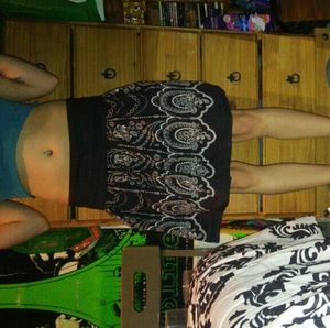 90s vintage black punk skirt