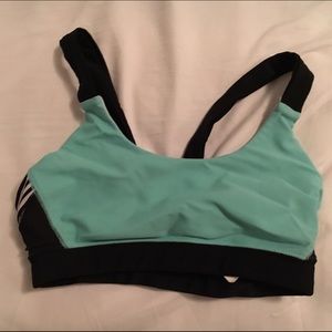 Teal sports bra w stripes - bundle any 2 for $8