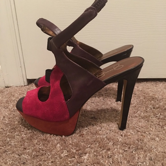 Jessica Simpson multi colored pumps