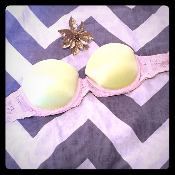 Vs pink strapless bra