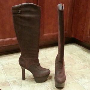 Jessica Simpson Espresso Brown Tessie Boots 7.5