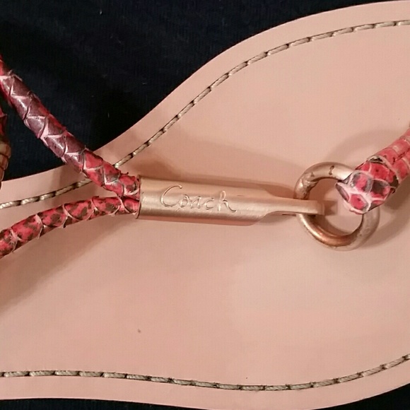 Coach Opal Snakeskin Sandals Size 6.5 - Picture 2 of 4