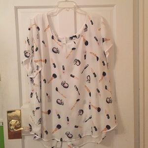 Makeup Chiffon Top