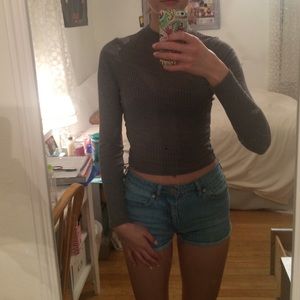 Hollister Grey Mock Turtleneck