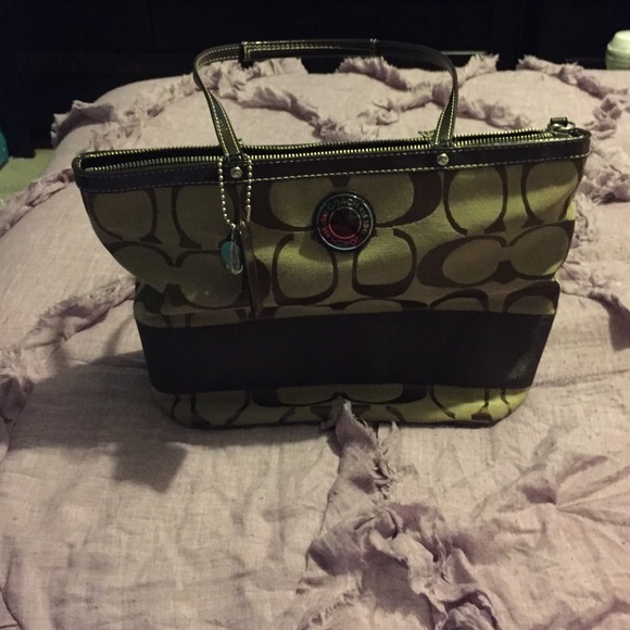 Brown coach purse