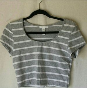 striped crop top