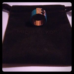 MICHAEL KORS Rose-Gold/Turquoise Logo Ring💥SALE💥