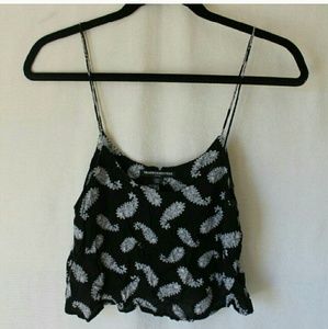 Brandy Melville paisley crop top