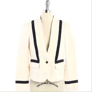 Ann Taylor LOFT Petite Nautical One Button Blazer