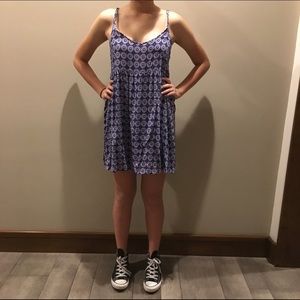 H&M Patterned Blue Spring Dress