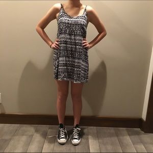 H&M Patterned Black Dress