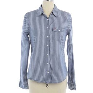 Hollister Blue Pinstripe L/S Button Down Top