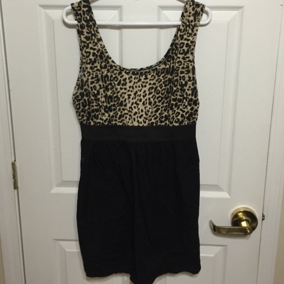 Xhilleration Cheetah dress with elastic waist