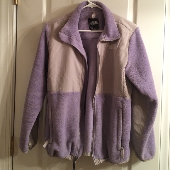 Purple fleece North Face jacket
