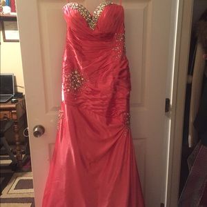 Coral prom dress
