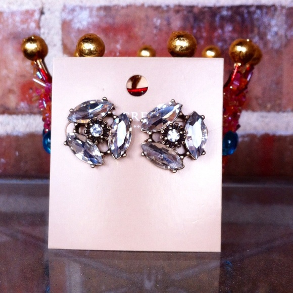 J. Crew Factory Jewelry - J Crew Factory Crystal Cluster Statement Earrings
