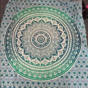 ONE LEFT Ombre Green Blue Tapestry
