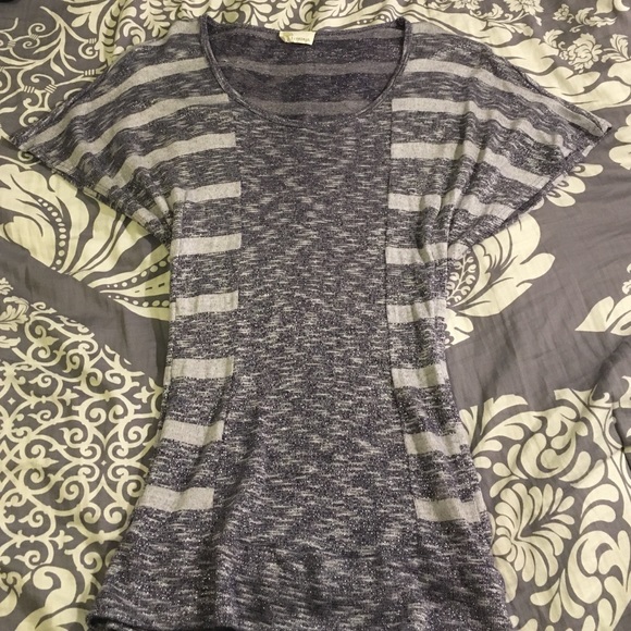 Shimmery striped top